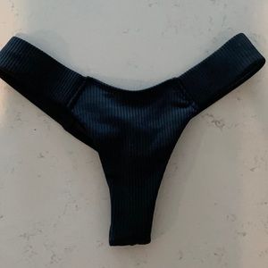 Montce “Uno” black ribbed bikini bottom